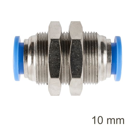 AIRCRAFT Metal Bulkhead Str. Connector 10mm